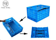 PP Utility Distribution Collapsible Plastic Folding Crate For Supermarket / Home Storage