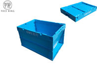 Transparent Solid Collapsible Plastic Crate For Camping Storage 600 * 400 * 360