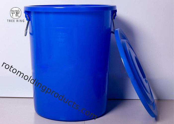 Red Color 100L Plastic Food Storage Buckets With Lids And Handle For Dry  Food Packaging